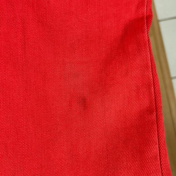 Nasty Gal Women Denim Jumpsuit Holiday Preppy Long Sleeve Red Size 4 - Picture 7 of 12